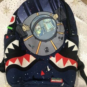 Rick and Morty Sprayground Cartoon Spaceship Backpack